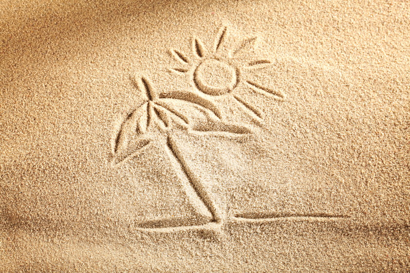 砂と太陽の背景