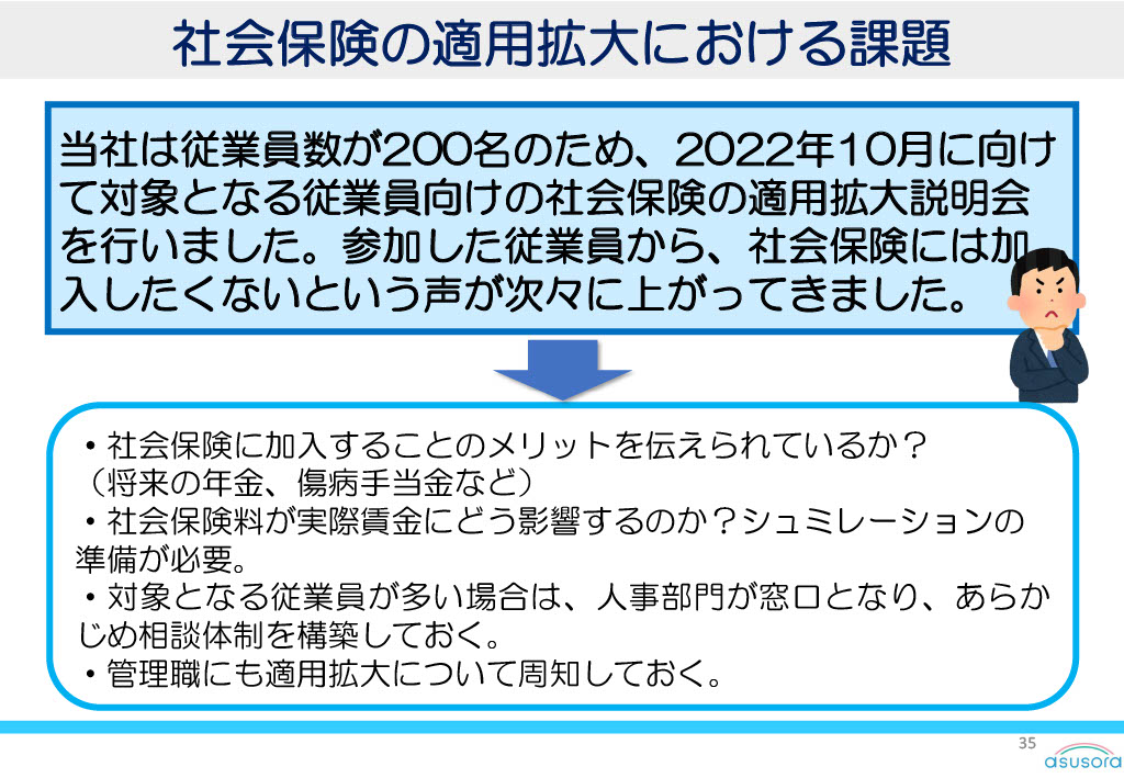 社会保険適用拡大における課題
