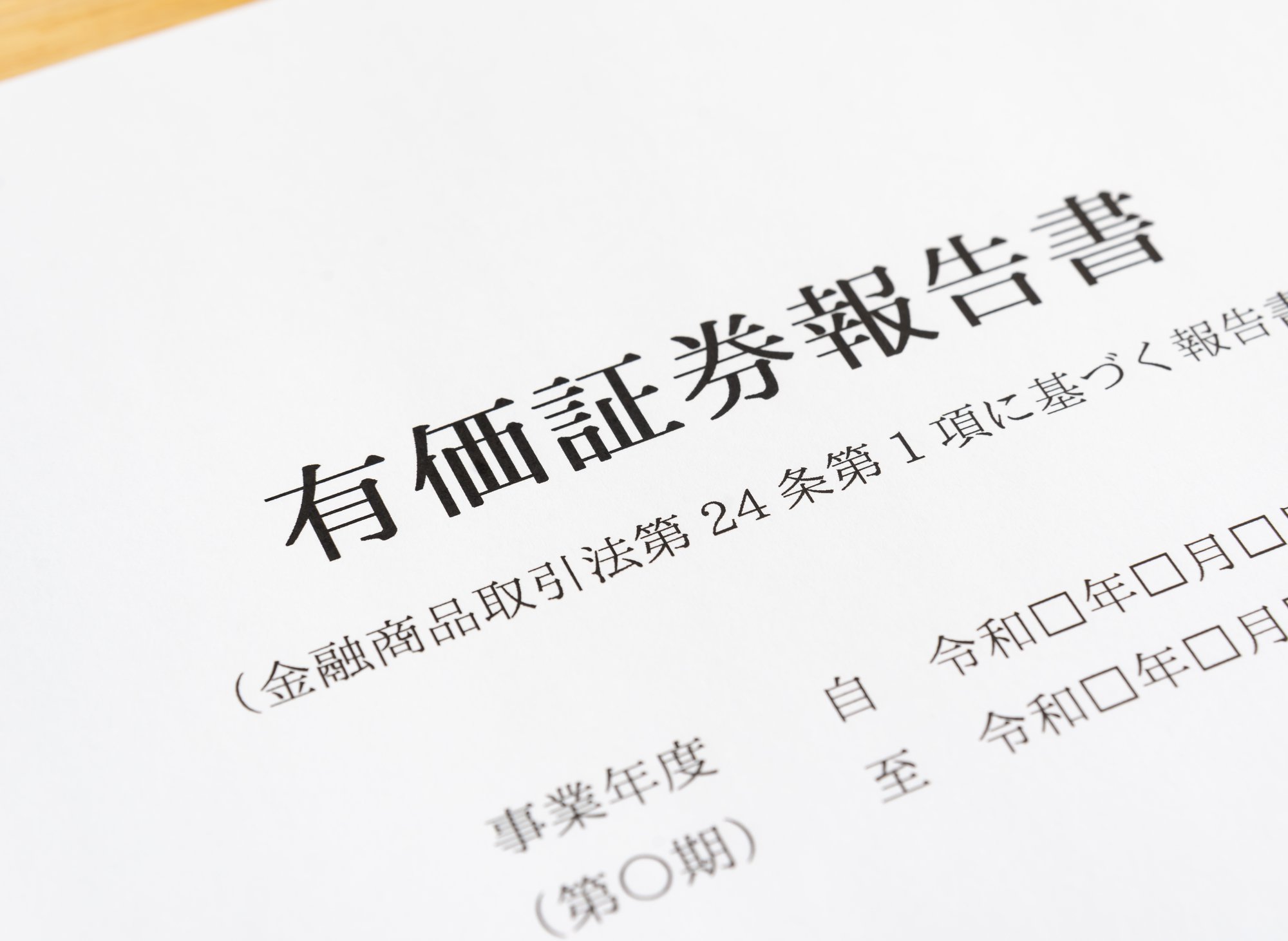 有価証券報告書