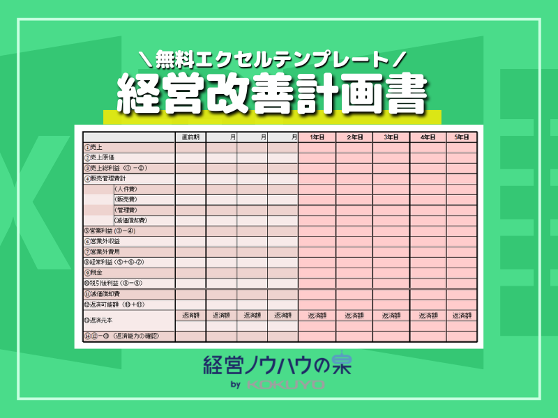 経営改善計画書テンプレート